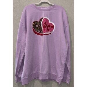 Lavender Pullover Sweater Box Chocolate Living Fully Mallory Ervin Women’s XXL